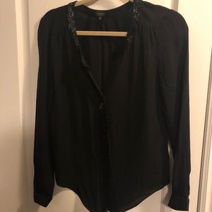 Aritzia 100 % silk black blouse